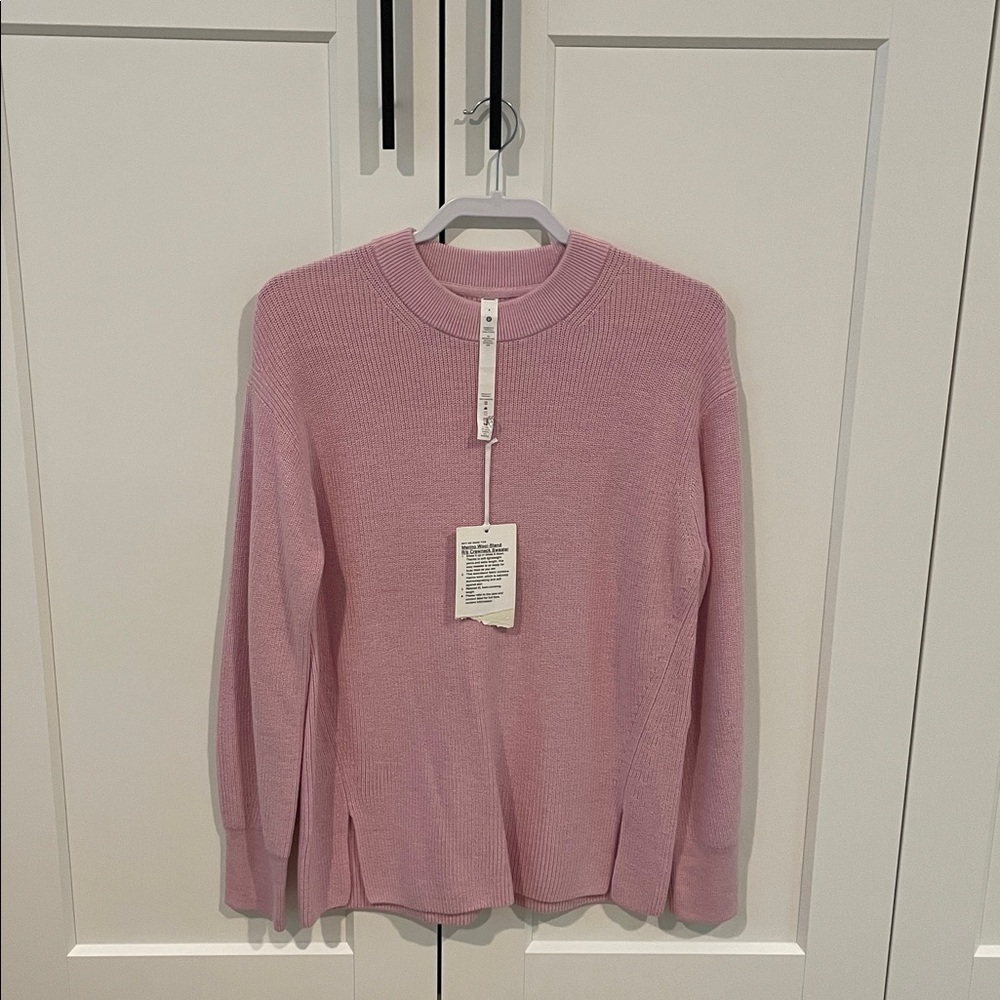 NWT Lululemon Merino Wool-Blend Ribbed Crewneck Sweater Sz 4